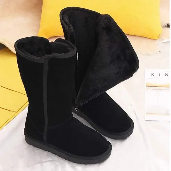Women's Inner Zipper Fleece-Lined And Insulated Snow Boots